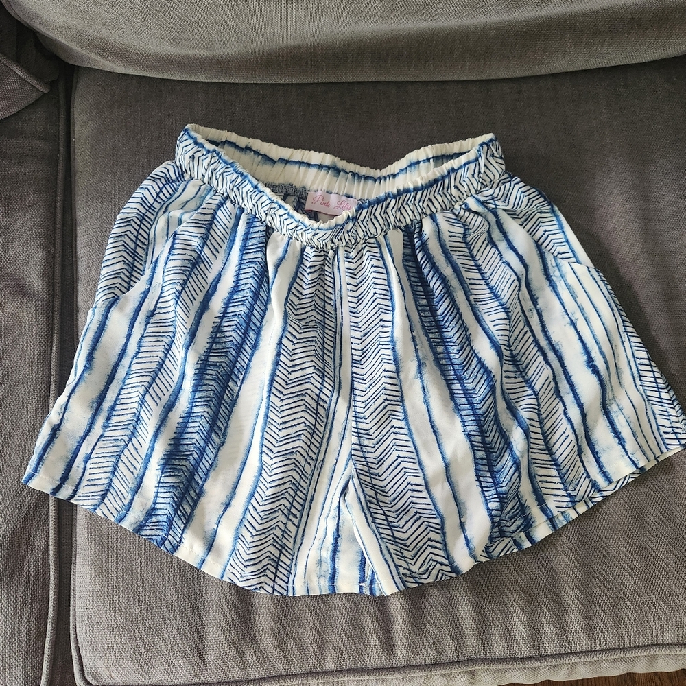 Blue and White Shorts